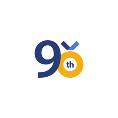 90 th Anniversary Celebration Vector Template Design Illustration