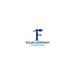 F Hammer Construction Logo Design Template