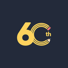 60 th Anniversary Celebration Vector Template Design Illustration © Tobrono