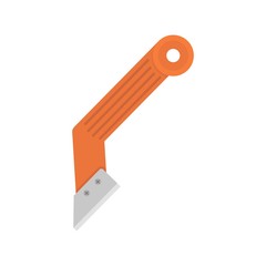 Construction knife icon. Flat illustration of construction knife vector icon for web design