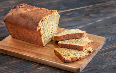 Sliced pumpkin bread