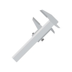 Steel caliper icon. Flat illustration of steel caliper vector icon for web design