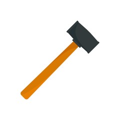 Rubber hammer icon. Flat illustration of rubber hammer vector icon for web design