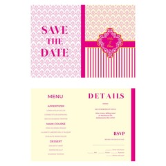 Pink Wedding Invitation Template