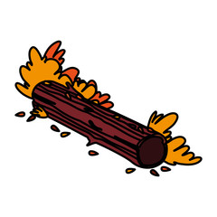 Autumn wood vector design icon
