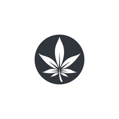 Cannabis logo template vector