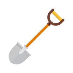 Construct shovel icon. Flat illustration of construct shovel vector icon for web design