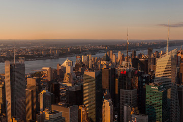 Vistas de Nueva York desde el Empire State al atardecer