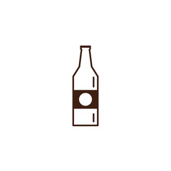 beer bottle oktoberfest celebration isolated icon