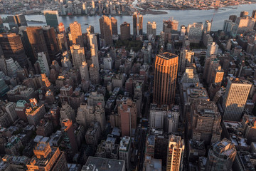 Fototapeta na wymiar Vistas de Nueva York desde el Empire State al atardecer