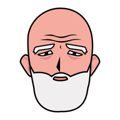Grandfather head cartoon vector design icon