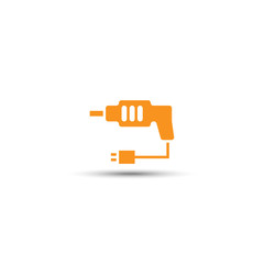 Engineer drill solid icon on white backgrounds
