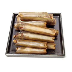 Razor clams isolated on white background.