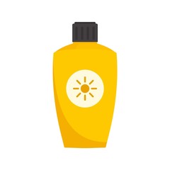 Uva sunscreen bottle icon. Flat illustration of uva sunscreen bottle vector icon for web design