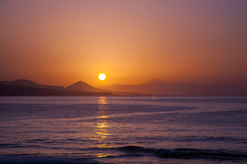 sunset over Teide