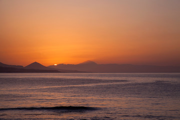 Plakat sunset over Teide