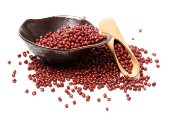 red beans isolated on white background 