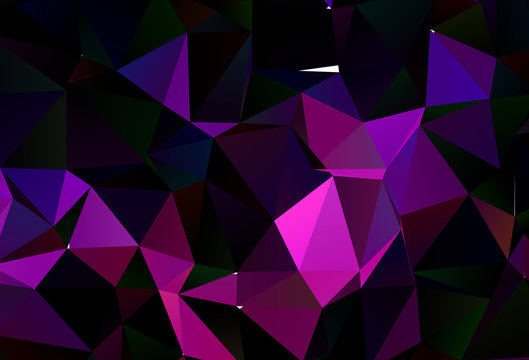 Dark Purple vector blurry triangle texture.