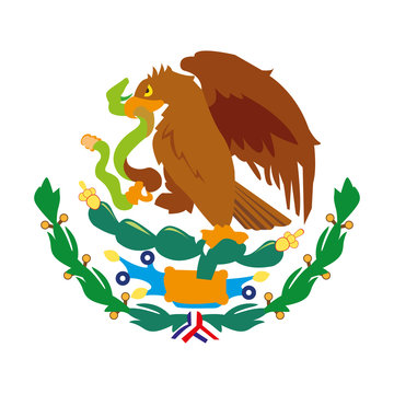 Isolated mexican eagle vector design