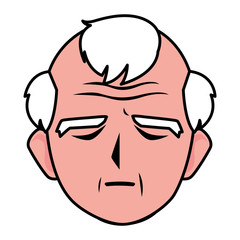 Obraz na płótnie Canvas Grandfather head cartoon vector design icon
