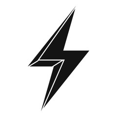 Charge lightning bolt icon. Simple illustration of charge lightning bolt vector icon for web design isolated on white background