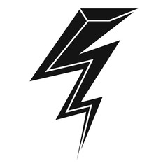 Flash lightning bolt icon. Simple illustration of flash lightning bolt vector icon for web design isolated on white background