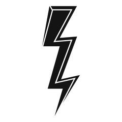 Speed lightning bolt icon. Simple illustration of speed lightning bolt vector icon for web design isolated on white background