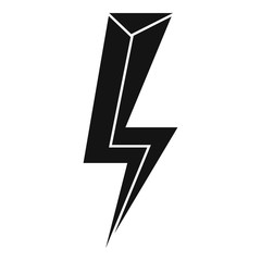 Energy lightning bolt icon. Simple illustration of energy lightning bolt vector icon for web design isolated on white background