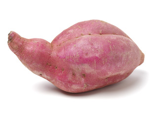 sweet potatoes on the white background
