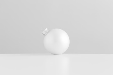 White matte christmas ball.