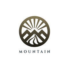 Mountain Vector Design. Modern mountain logo. Mountain icon.