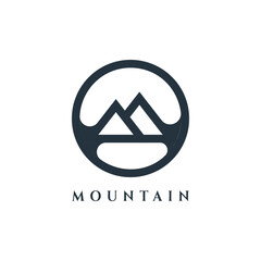 Mountain Vector Design. Modern mountain logo. Mountain icon.