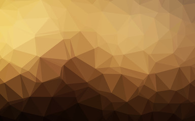 Dark Yellow, Orange vector triangle mosaic cover. Shining colored illustration in a Brand new style. Completely new design for your business.