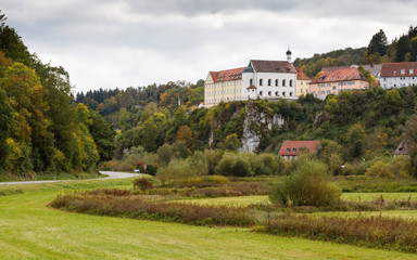 Fototapeta na wymiar Ausblick auf Mariaberg bei Gammertingen