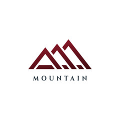 Mountain Vector Design. Modern mountain logo. Mountain icon.