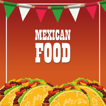 mexican food poster with tacos