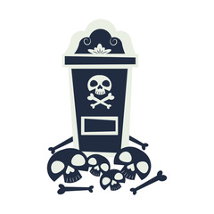 cemetery graveyard with skull bones