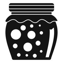 Tasty jam jar icon. Simple illustration of tasty jam jar vector icon for web design isolated on white background