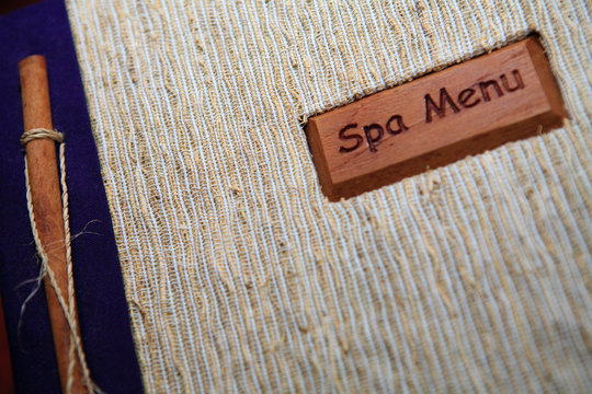 Spa Treatment Menu Booklet Cover