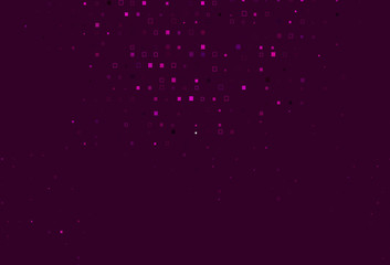 Light Purple vector pattern with crystals, rectangles.