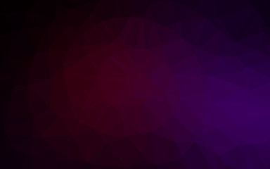 Dark Purple vector polygonal pattern. Shining illustration, which consist of triangles. Triangular pattern for your business design.