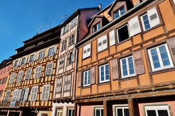 Strassburg, Gerberviertel, bunte Häuserzeile
