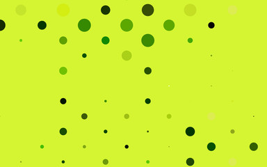 Light Green vector background with bubbles. Beautiful colored illustration with blurred circles in nature style. Template for your brand book.