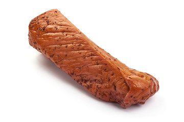 Smoked Pork Loin, isolated on white background