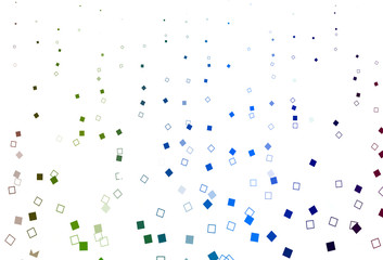 Light Multicolor, Rainbow vector background with rectangles.