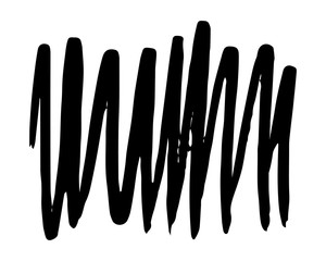 Brush stroke hand painted with black ink