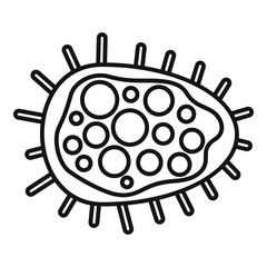 Virus microorganism icon. Outline virus microorganism vector icon for web design isolated on white background