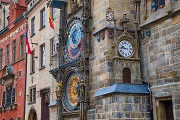 Obraz premium The Prague Astronomical Clock, or Prague Orloj, is a medieval astronomical clock located in Prague.