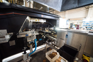 Factory for the production of waffle cups for ice cream