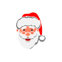 santa claus icon trendy flat design